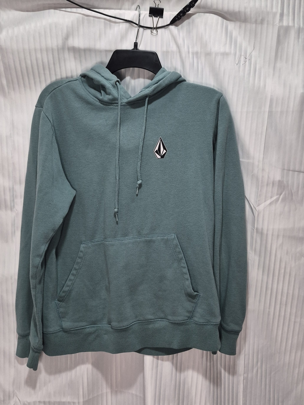 Volcom Stone True To This Teal Pullover Hoodie - Logo Chest Size SMALL